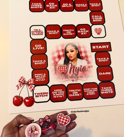Custom Gameboard w/ Gamepieces & Dice