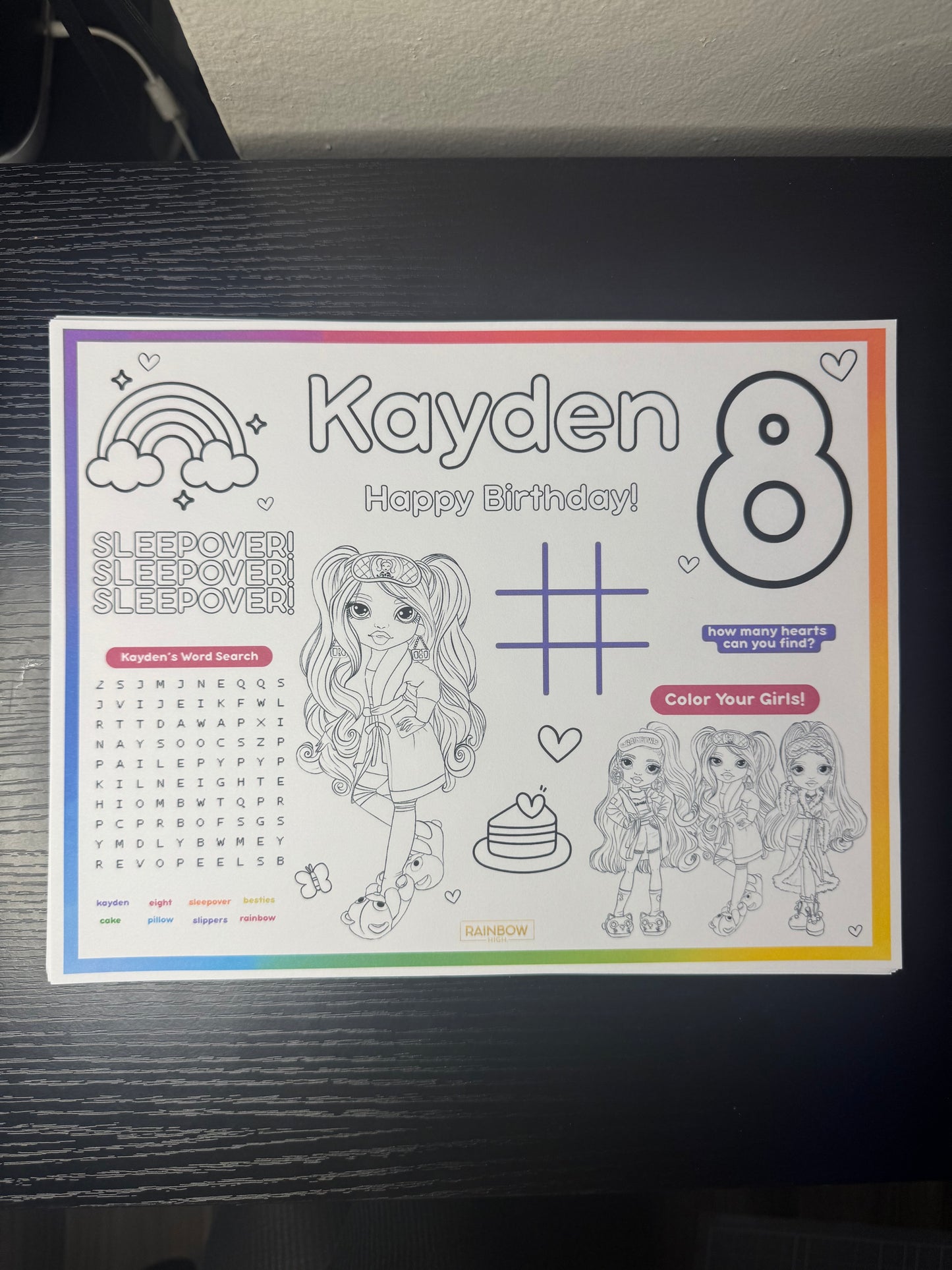 Custom Activity Sheet