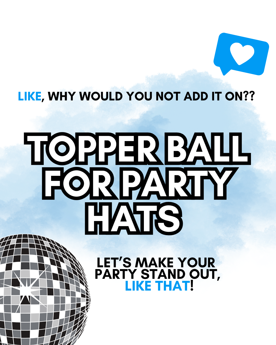 Topper Ball Add-On for Party Hats